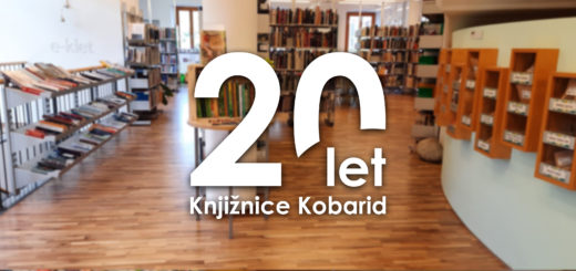 20 let Knjižnice Kobarid logotip
