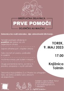 Brezplačna delavnica prve pomoči dojenčku ali malčku