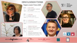 Skupni plakat knjižnic goriškega območja z vabilom na pogovore z znanimi Primorci