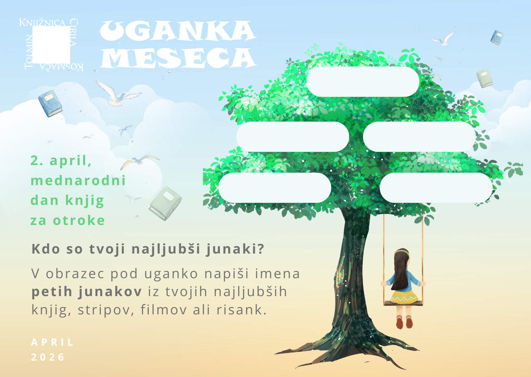 Slika Uganke meseca za mesec april 2026.